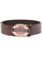 DSQUARED2 ceinture en cuir à boucle logo - Marron DSQUARED2 ceinture en cuir à boucle logo - Marron