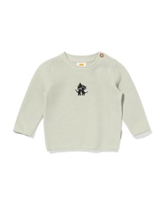 HEMA Takkie en Siepie newborn trui borduursel lichtgroen (lichtgroen)