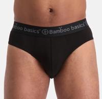 3-pak heren slips - James - Zwart bamboe heren slip met elastische band