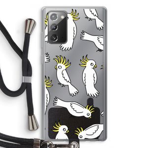 Papegaai: Samsung Galaxy Note 20 / Note 20 5G Transparant Hoesje met koord