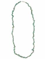 Turkoois natuur splitketting goudkleurige sluiting 80 cm - thumbnail