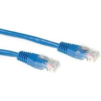 ACT Blauwe 0,25 meter U/UTP CAT6 patchkabel met RJ45 connectoren