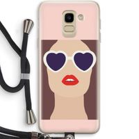 Red lips: Samsung Galaxy J6 (2018) Transparant Hoesje met koord
