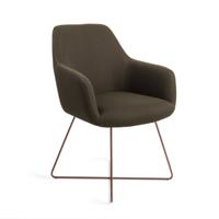 Jesper Home Eetkamerstoel 'Hiroo' Cross Rose, kleur Jungle Jewel