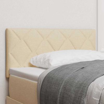 Stoffen Hoofdbord Geometrisch met hoofdeinde Crème 90 cm Stof
