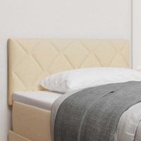 Stoffen Hoofdbord Geometrisch met hoofdeinde Crème 90 cm Stof