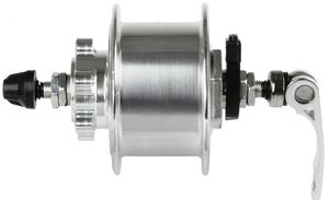 Novatec Naafdynamo 36 Gaats 6V-3W Met QR Aluminium Zilver
