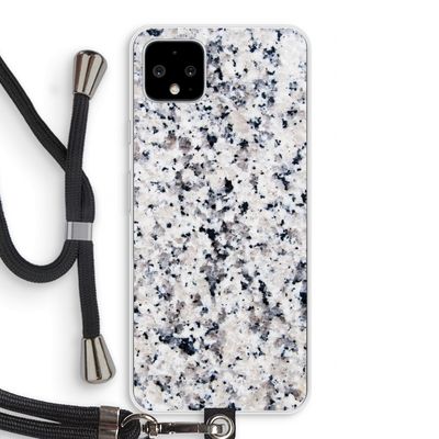 Gespikkelde marmer: Pixel 4 XL Transparant Hoesje met koord