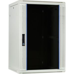 DSI 18U witte wandkast met glazen deur - DS6618W-WAND server rack 600 x 600 x 900mm