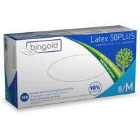 Handschoenen uit latex, medium, wit, poedervrij, doos van 100 stuks