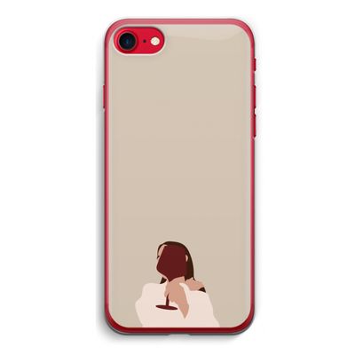 I drink wine: iPhone SE 2020 Transparant Hoesje