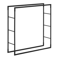 Brandhoutrek - 35 kg - 100 x 25 x 100 cm - staal - zwart