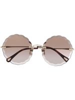 Chloé Eyewear lunettes de soleil à monture ronde - Marron