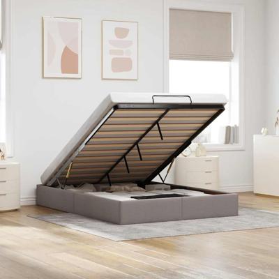 Bedframe zonder matras 140x200 cm stof taupe