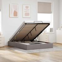 Bedframe zonder matras 140x200 cm stof taupe