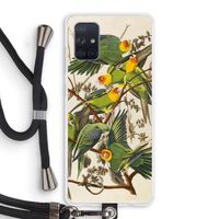 Carolinaparkiet: Samsung Galaxy A71 Transparant Hoesje met koord