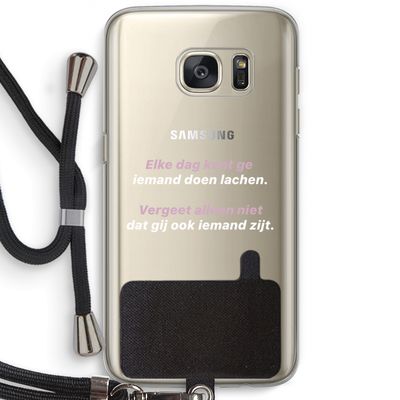gij zijt ook iemand: Samsung Galaxy S7 Transparant Hoesje met koord