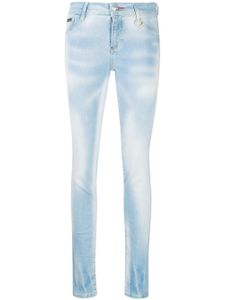 Philipp Plein jean skinny à taille haute - Bleu