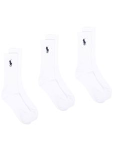 Polo Ralph Lauren chaussettes Polo Pony en maille nervurée - Blanc