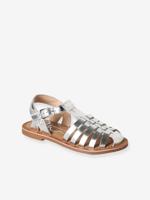 Leren kindersandalen kleutercollectie zilver