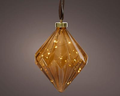 Micro LED diamant binnen dia16-H20cm brown/warm white - Lumineo