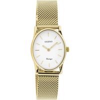 OOZOO Timepieces Horloge Vintage Ovaal Goud/Wit | C20258 - thumbnail