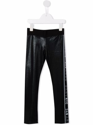 Dkny Kids legging à bande logo - Noir