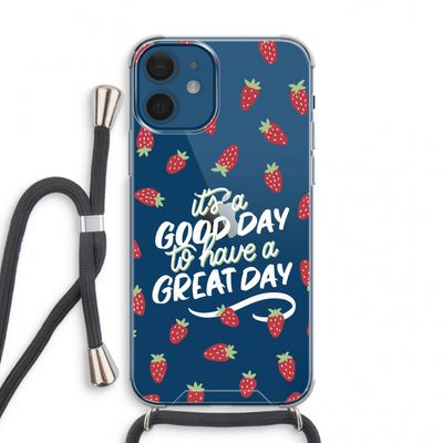Don't forget to have a great day: iPhone 12 mini Transparant Hoesje met koord