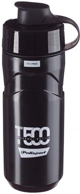Polisport bidon thermal t500 polypropyleen 500 ml zwart/grijs