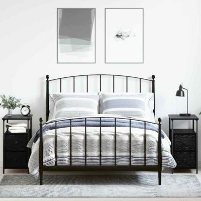Nachtkastje met lade 2 pcs Zwart eiken 30 x 60 x 60 cm