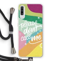 Don't call: Samsung Galaxy A70 Transparant Hoesje met koord