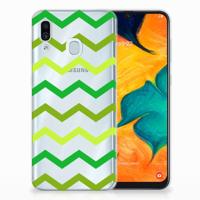 Samsung Galaxy A30 | TPU bumper | Zigzag Groen
