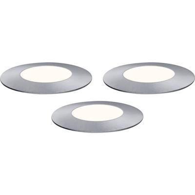 Paulmann 93949 Verlichtingssysteem Plug&Shine LED-buiteninbouwlampen (uitbreidingsset) Set van 3 stuks LED 7.5 W Warmwit Zilver