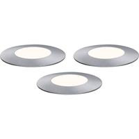 Paulmann 93949 Verlichtingssysteem Plug&Shine LED-buiteninbouwlampen (uitbreidingsset) Set van 3 stuks LED 7.5 W Warmwit Zilver