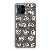Slapende poes: Oppo Find X3 Pro Transparant Hoesje Slapende poes: Oppo Find X3 Pro Transparant Hoesje