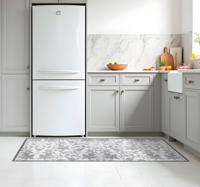 Cementdamast vinyl vloerkleed keuken