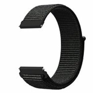 Garmin Venu / Sq / Sq2 / 2 plus - Sport Loop nylon bandje - Zwart gemêleerd