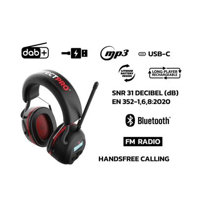 Perfectpro H-40 Gehoorbescherming met DAB+ / FM / Bluetooth