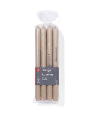 HEMA Lange huishoudkaarsen Ø2.2x29 - 12 stuks naturel (naturel)