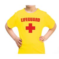 Carnaval reddingsbrigade/ lifeguard t-shirt / outfit geel kinderen XL (158-164)  - - thumbnail