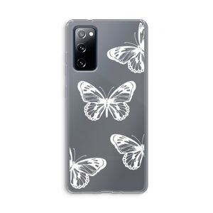 White butterfly: Samsung Galaxy S20 FE / S20 FE 5G Transparant Hoesje