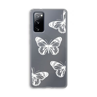 White butterfly: Samsung Galaxy S20 FE / S20 FE 5G Transparant Hoesje