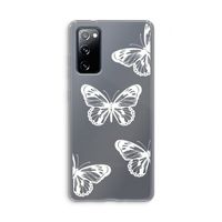 White butterfly: Samsung Galaxy S20 FE / S20 FE 5G Transparant Hoesje