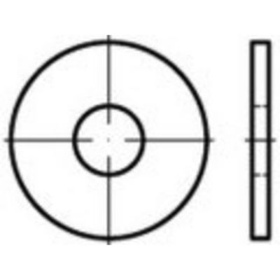 TOOLCRAFT Onderlegring Staal Thermisch verzinkt 100 stuk(s) TO-5433879