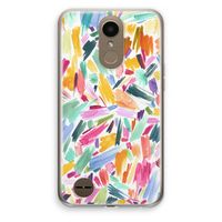 Watercolor Brushstrokes: LG K10 (2017) Transparant Hoesje