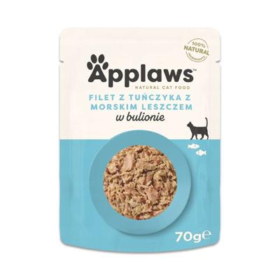 APPLAWS Tuna fillet with sea bream in broth - nat kattenvoer - 70g