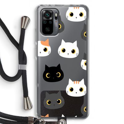Katten: Xiaomi Redmi Note 10 Pro Transparant Hoesje met koord