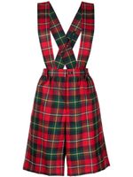 Comme Des Garçons Girl combishort en laine à motif tartan - Rouge