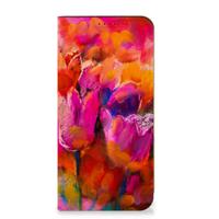 Bookcase Samsung Galaxy A55 Tulips