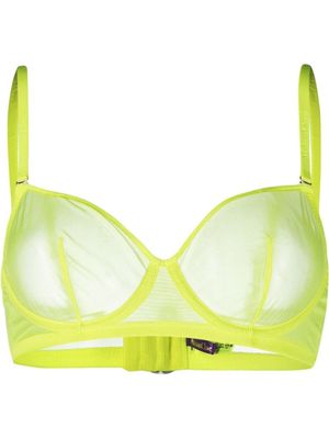 Maison Close soutien-gorge transparent à balconnets - Jaune